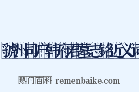 虢州司户韩府君墓志铭近义词是什么意思的图片